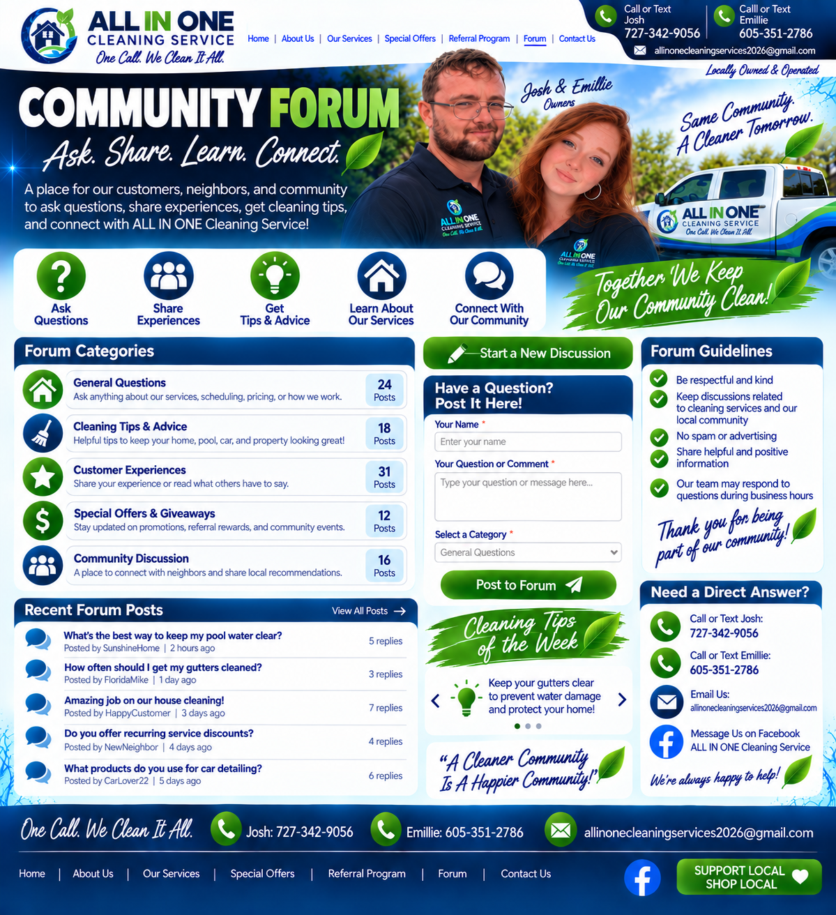 Community Forum | ALL IN ONE Cleaning Service
