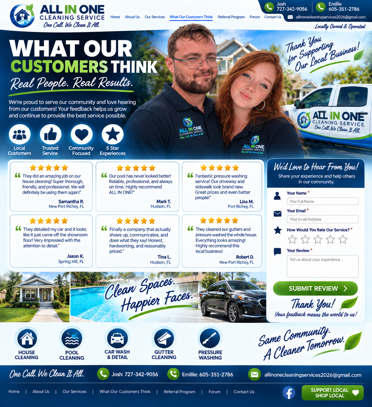 What Our Customers Think | ALL IN ONE Cleaning Service
