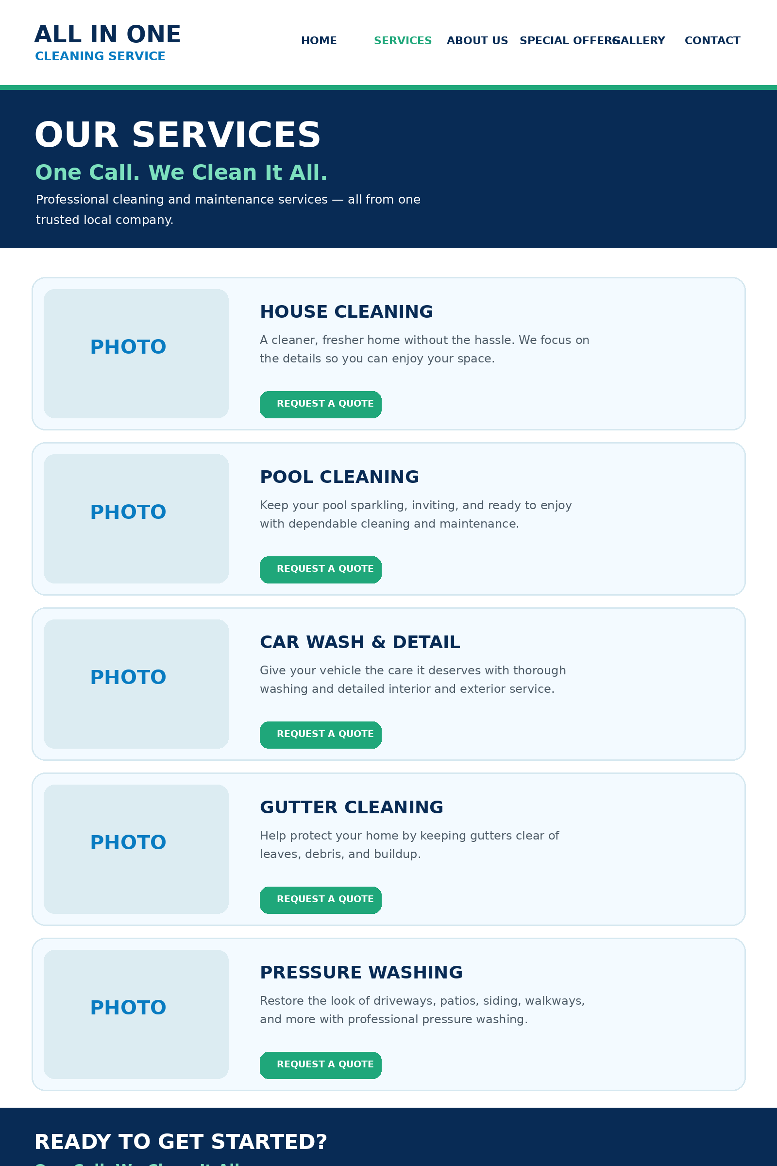 Our Services | ALL IN ONE Cleaning Service